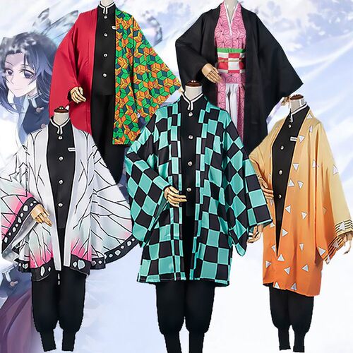 鬼灭之刃cos服蝴蝶忍羽织外套富冈义勇灶门炭治郎全套cosplay服装