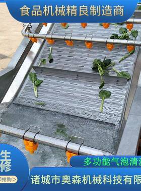 全自动蔬菜清洗机 不锈钢黄瓜榨菜加工生产线设备 辣椒气泡清洗机