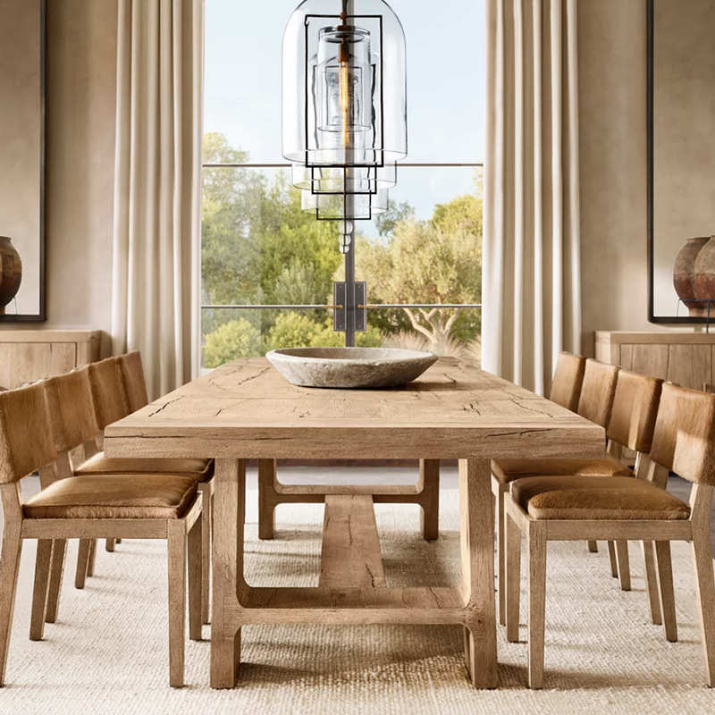 定制RH北美简约全铜美式吊灯 港风餐厅吧台走廊现代轻奢玻璃灯具