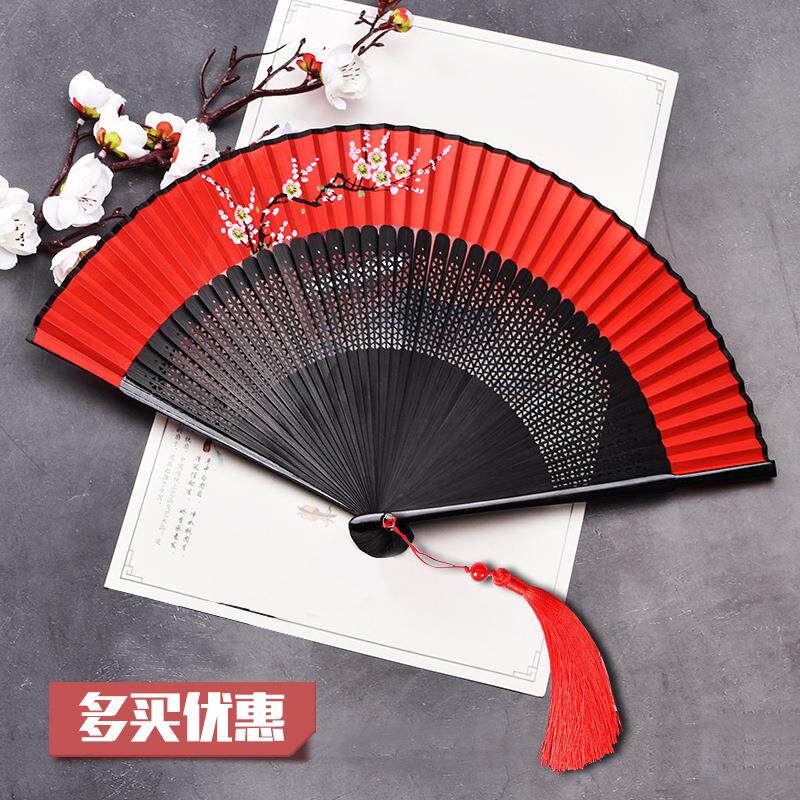 中国风古风夏季女士便携随身小扇子礼品折叠扇舞蹈汉服折扇