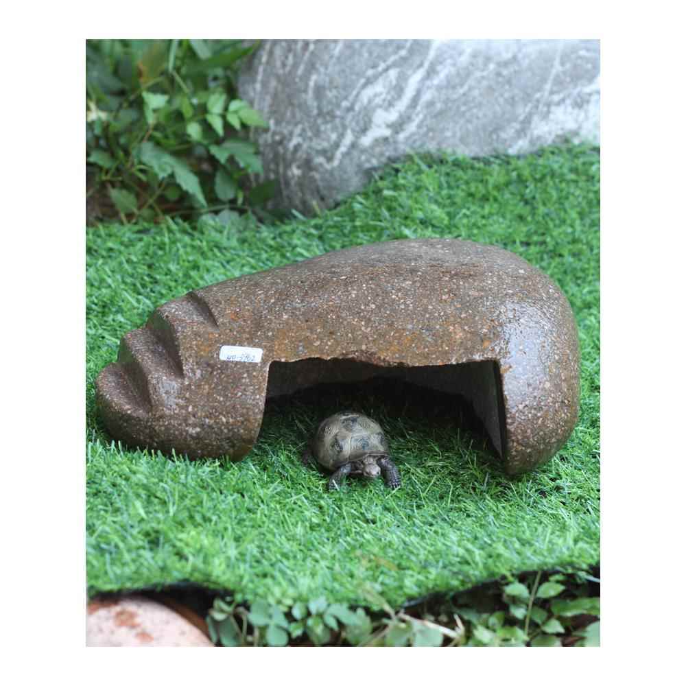 爬行动物宠物庇护巢洞穴天然石海龟阳光露台冬眠庇护屋水族馆孵化