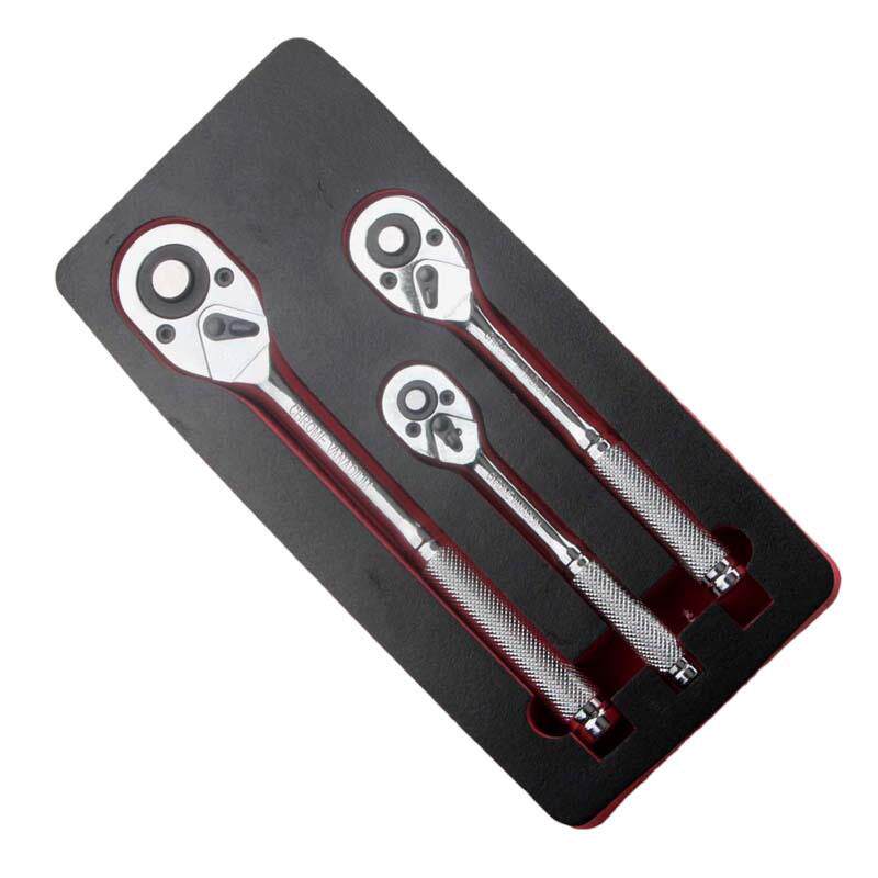 棘轮扳手大中小飞套筒扳手葫芦光柄快速脱落扳手3件套装组合工具