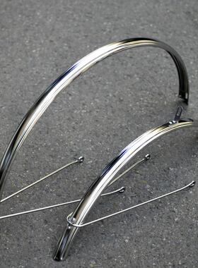 定制304不锈钢700c23c25c28c20寸451公路车全包d10挡泥板泥瓦挡水