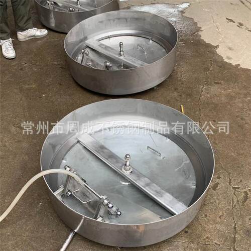 槽侧人孔不锈钢浆塔纸浆罐通风工程不锈钢侧人孔槽顶三连杆圆手轮