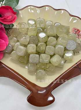 厂家供应天然黄水晶方块抛光摆件黄水晶小方块鱼缸花盆装饰水晶石