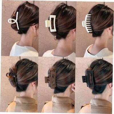发夹Hot Sale Solid Color Claw Clip Large Barrette Crab Hair