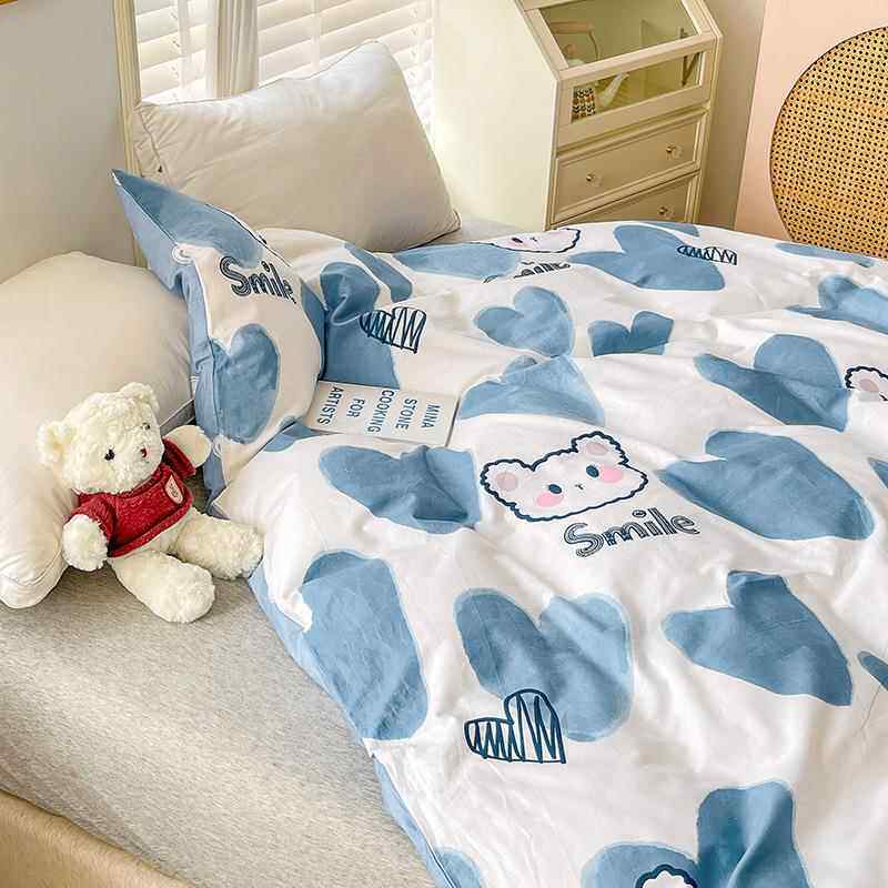 卡通单件被套爱5纯2棉学生单人1.x米双ezkt0003人2.2m家用可被罩