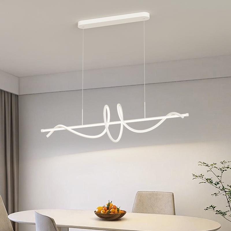 创意led吊灯简约现代长条餐厅灯设计师客厅灯餐桌吧台灯中山灯具