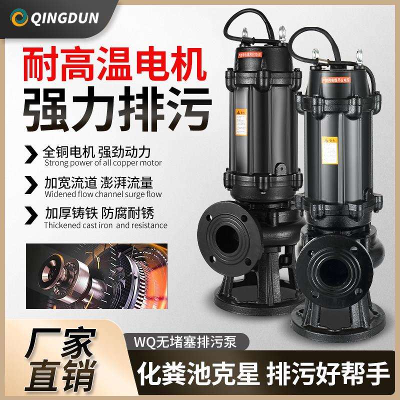 潜水泵家用220V小型抽水泵高扬程抽水机化粪池抽粪排污泵污水泵