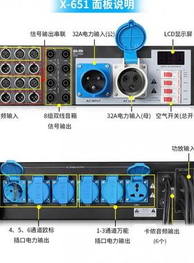 功放配电6箱音响信号管理器台电源通箱直线阵集线器舞85618滤波X-