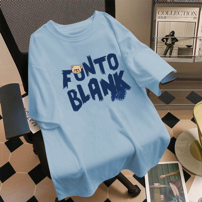 宝妈宽松韩版慵懒风t恤胖mm印花短袖女大码oversize圆领夏季ins潮