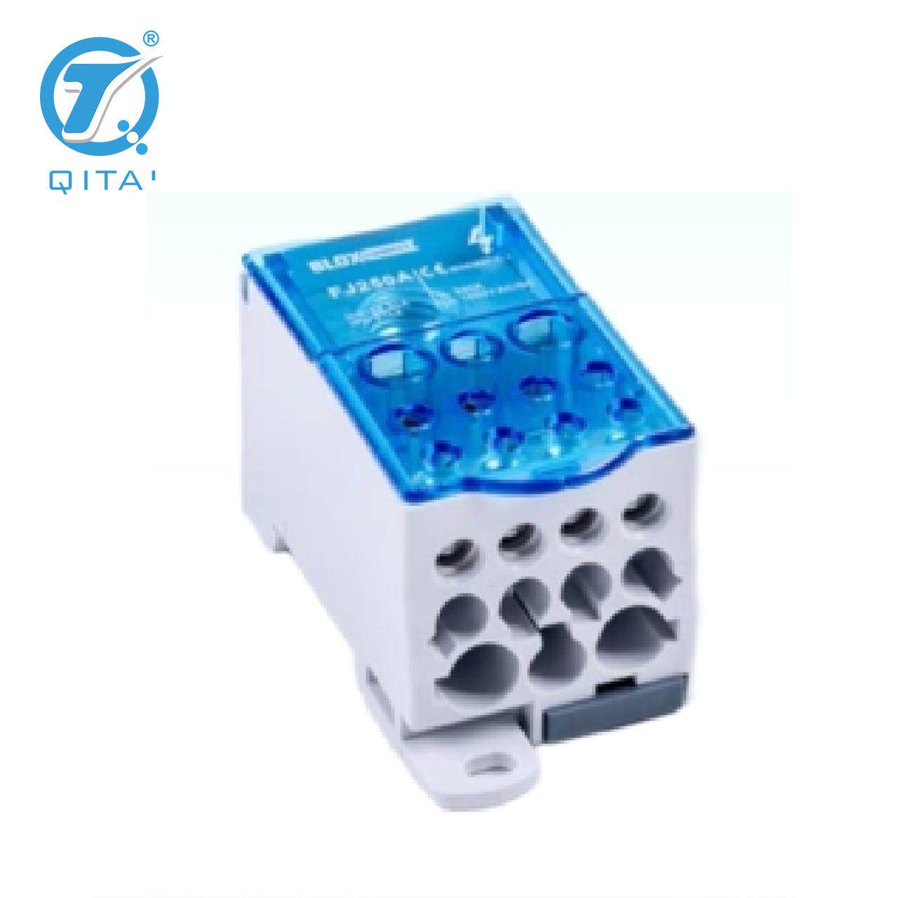 QFJ250A接线盒单极分线盒一进多出导轨式分线盒大电流电线分线器