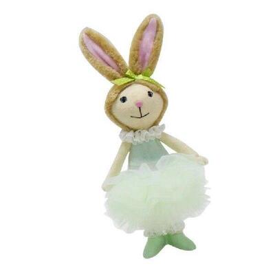 Holiday Ornament Plushie Rabbit Toy in Lovely Dress For