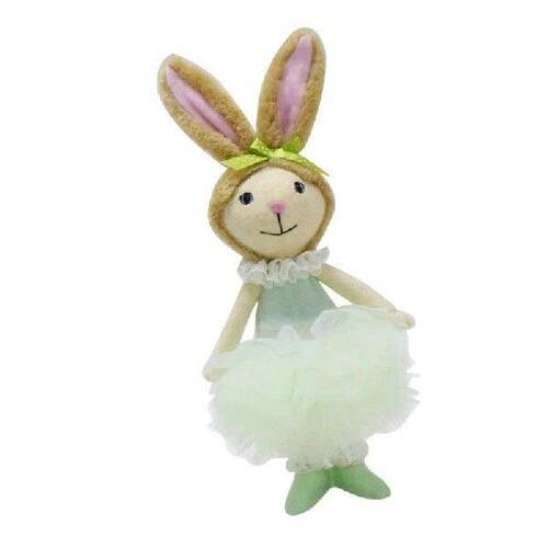 Holiday Ornament Plushie Rabbit Toy in Lovely Dress For
