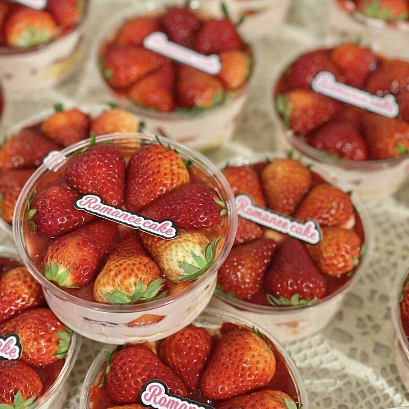 烘焙包装网红榴莲千层蛋糕碗草莓芒果盒椰子奶冻一碗冰粉打包盒子