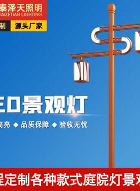 异形景观灯公园小区路灯双头道路灯工业园区照明中式复古庭院灯