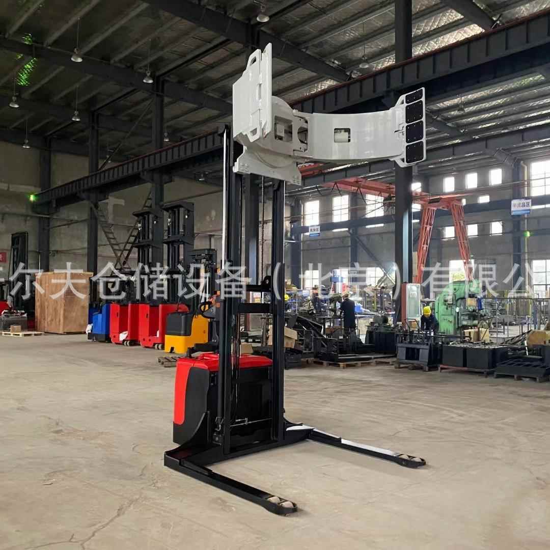 电动夹抱机升高堆垛油桶翻转倒料全自动抱夹叉车60旋转纸卷堆高