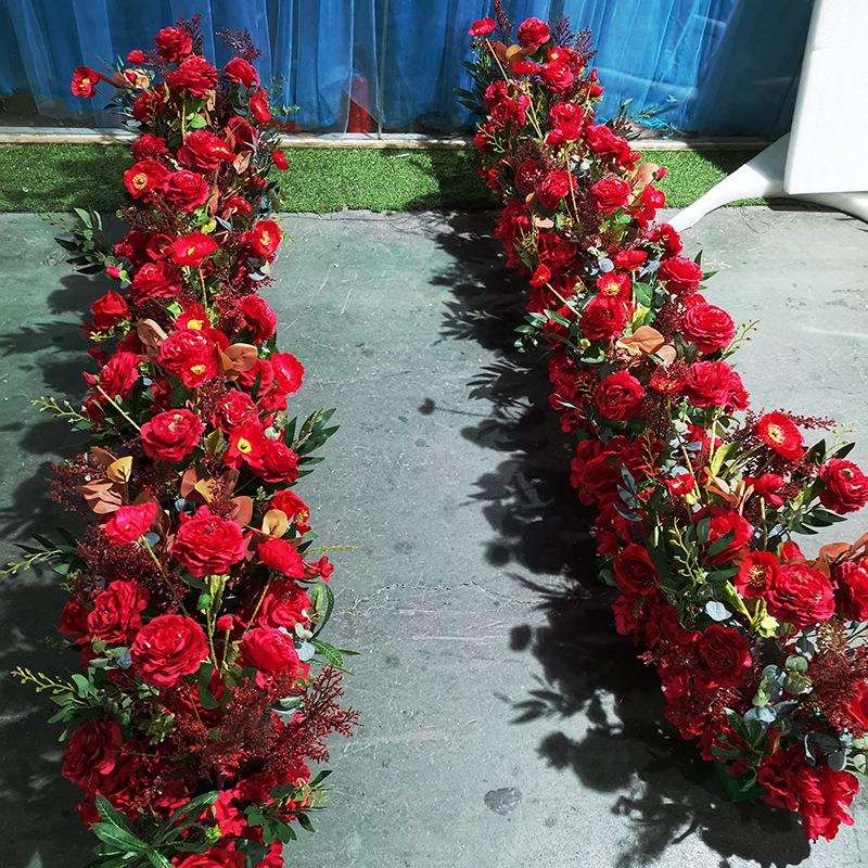 婚庆道具花路引花地t台绢场花地布xzdhqdj-置婚条礼装饰花玫瑰仿