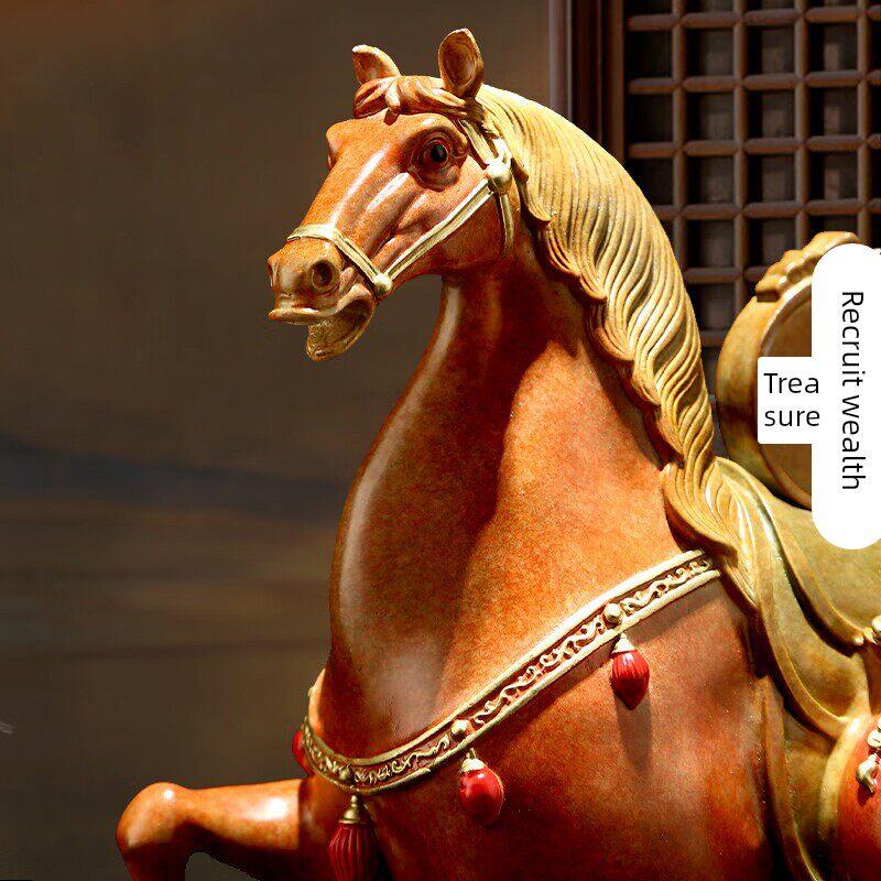 马上有钱铜马摆件中式装饰家居客厅摆设开业礼品办公室桌面摆件