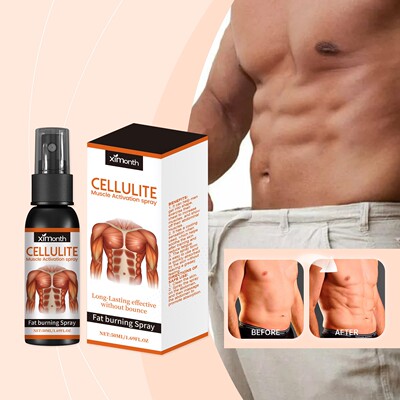 XIMONTH Ab Spray helps in fitness by toning the abdominal mu