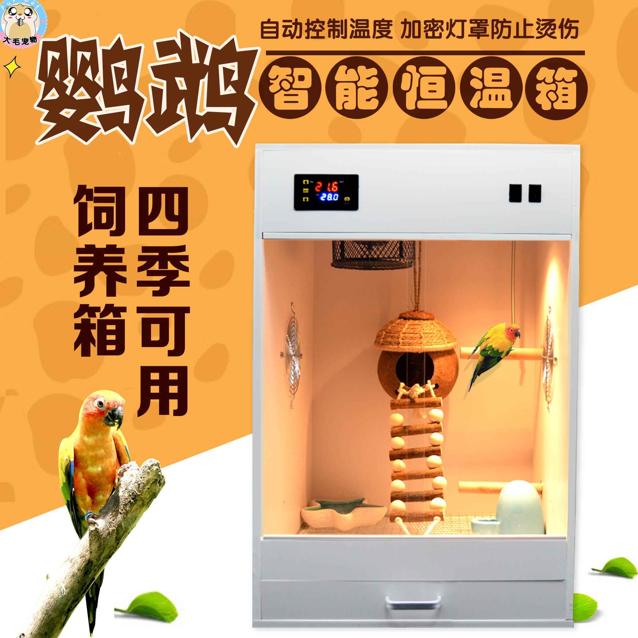 恒温鹦鹉育雏箱智能温控鸟笼 手养幼鸟保温箱超大号鸟类繁殖箱