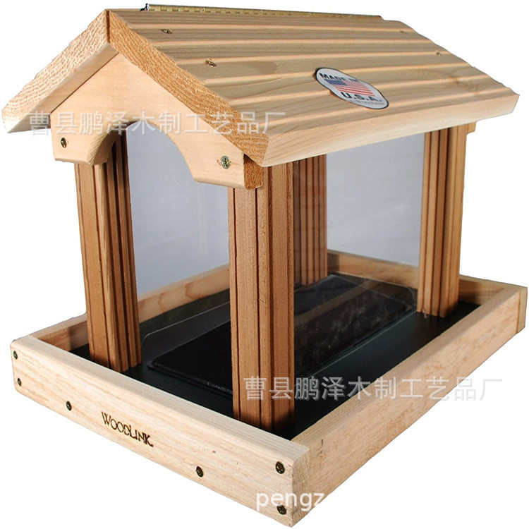 花朵食器喂鸟鸟蜂鸟木质器喂悬挂户外鸟类喂喂工厂木质供应鸟器式