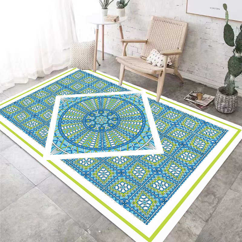 复古欧式曼陀罗风地毯民族风客厅茶几地毯酒店民宿地垫可机洗,居家布艺,地毯,淘宝优惠券,粉丝福利购,淘宝优惠卷