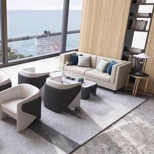 现代售楼部洽谈沙发酒店大堂接待区桌椅美容院会客室沙发家具组合