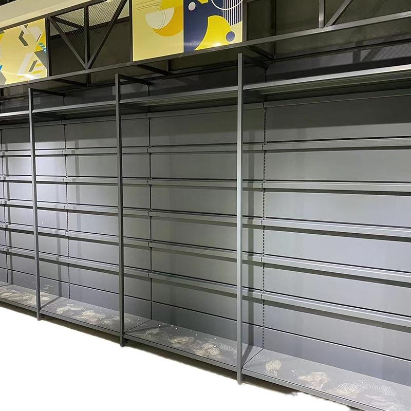 货架便利店零食展示架母婴店文具店烟酒店单双面多层钢木展柜货柜