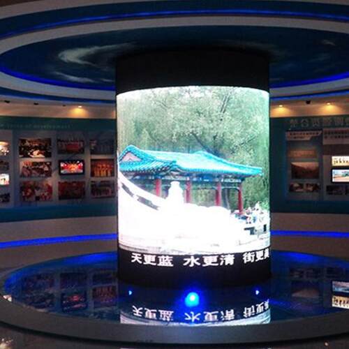 室性内示p3led全彩显屏P3弧形柔屏形高清酒店展厅异软屏曲P3面弯