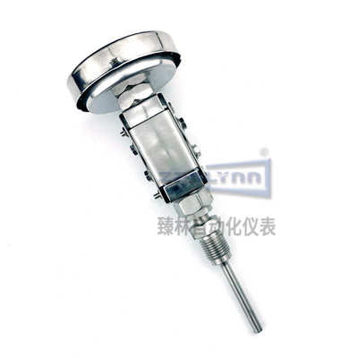 表盘60mm双金属温度计WSS-381万向指针温度计万向型双金属温度计