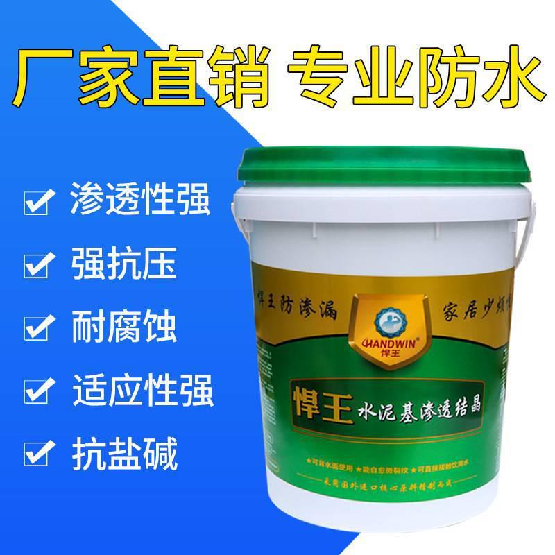 水泥基渗透结晶型防水涂料地下室内墙屋顶背水面水池防潮补漏堵漏