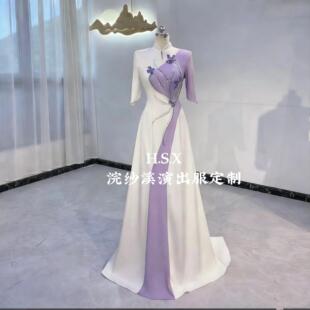 2026新款民歌独唱演出服女声乐歌唱比赛礼服艺考音乐会表演服装女