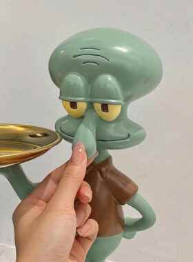 鱿鱼台式手机眼镜持有人大树脂工艺品驱蚊香盘存储创意饰品