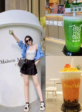 网红奶茶杯咖啡杯模型玻璃钢雕塑奶茶咖啡店门口开业装饰落地摆件