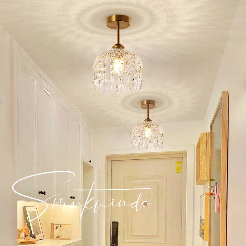 过道灯走廊灯具现代简约楼梯入户玄关阳台灯法式水晶灯小吊灯L271