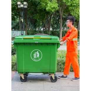 660升垃圾桶户外环卫垃圾车手推车超大型垃圾中转箱1200L1100L400