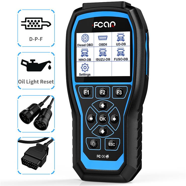 FCAR F506 Pro 重型柴油卡车扫描仪DPF再生汽车2合1 OBD2诊断工具