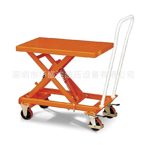 弹簧自重式平台车平衡手推车工位装卸上料移动式平台车