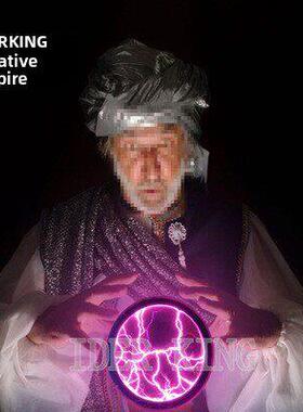 电池辉Cd 2.5英寸声控闪电盘离子盘辅助灯冷装饰夜行灯携带