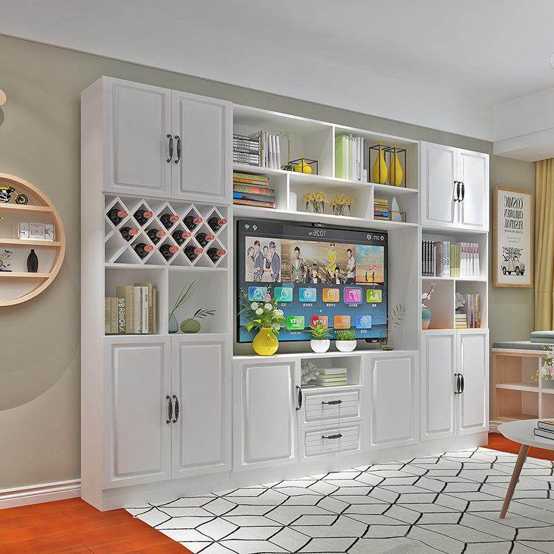 香港包邮实木电视柜一体组合客厅多功能酒柜储物柜简约小户型书架,住宅家具,电视柜,淘宝优惠券,粉丝福利购,淘宝优惠卷