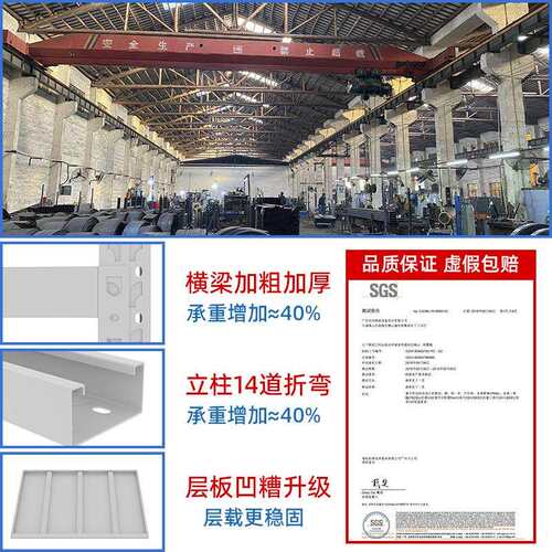 加厚仓库仓储服装货架展示架家用置物架库房多层重型货物铁架