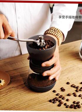 coffee bean grinder manual hand crank mill ajustable burr