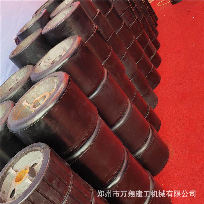 摩擦橡胶轮多规格混凝土摩搅拌机橡胶擦轮向362脚万聚氨酯轮滚轮