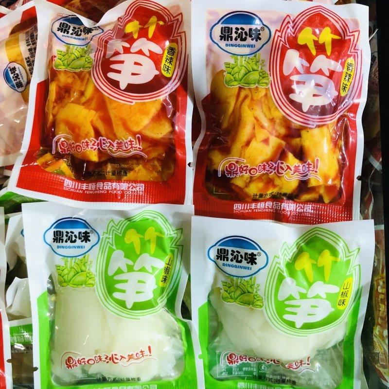 鼎沁味山椒竹笋片红油金针菇香辣泡椒味脆笋尖休闲 零食下饭菜小