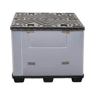 吹塑围板箱仓汽储中空0WRN配折物流箱1叠210 105mm大型塑料周转箱