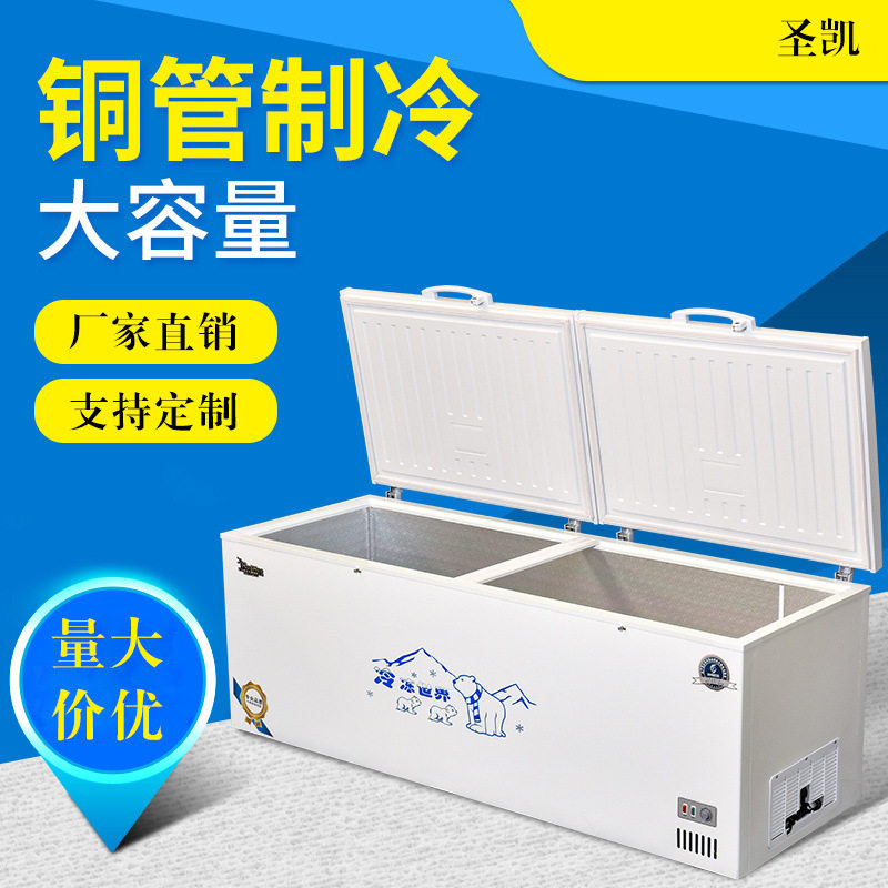 大冰柜冷柜商用大容量卧式冰箱冷藏冷冻饭店茶叶烧烤大型雪糕省电