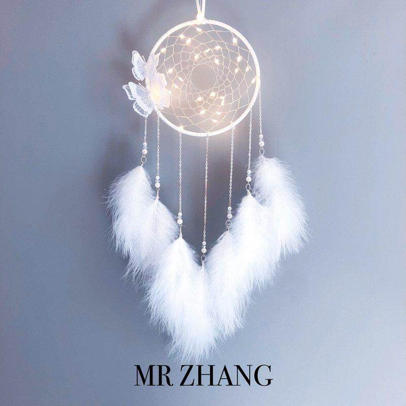 MR ZHANG原创捕梦网灯梦蝶小夜灯生日少女挂饰文艺礼物覆古ins风