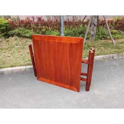 折?【工厂直销】实木胡桃色村老式仙桌八农可2447叠正方形餐桌拜