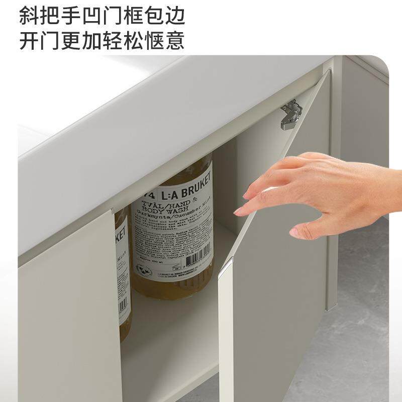 不锈钢浴室柜智能镜柜卫生间洗漱台陶瓷一体盆挂墙式洗手台化妆镜